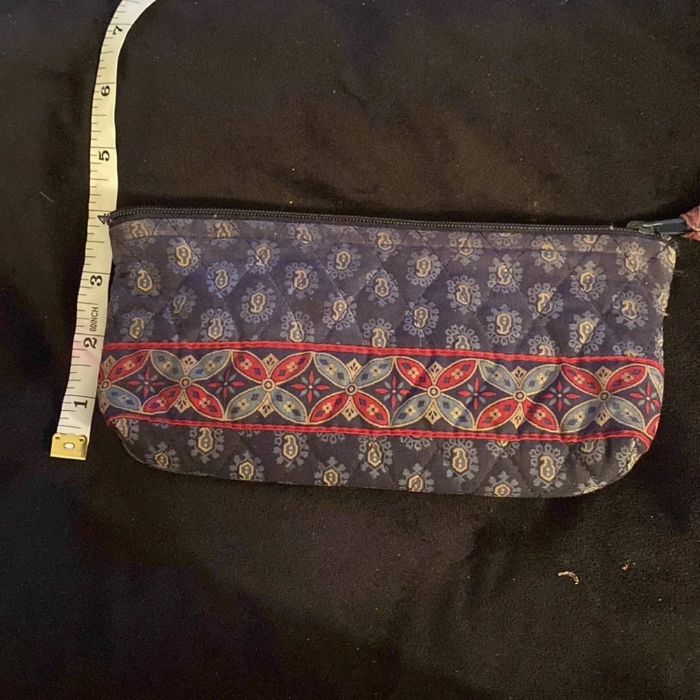 Vera Bradley vintage navy cosmetic bag - Picture 1 of 4